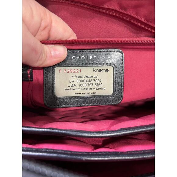 Knomo London Cholet Vintage Black leather 15"‎ laptop travel bag Tote  #F 729221 - Picture 8 of 12